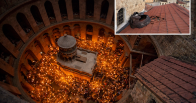 യേശുവിന്റെ കല്ലറപള്ളിക്ക് സമീപം മിസൈൽ തകർന്ന് വീണു